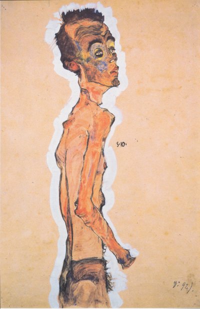 Selbstbildnis von Egon Schiele